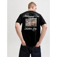 Jack & Jones T-Shirt JORCASSIS PHOTO BACK TEE SS CREW NECK mit Print