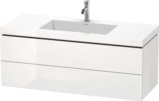 Duravit L-Cube c-bonded Set wandhängend Weiß Hochglanz 1200x480x500 mm - LC6929O2222 LC6929O2222