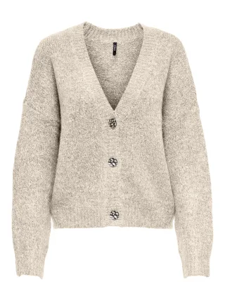 ONLY - ONLZOEY L/S V-NECK CARDIGAN KNT NOOS Whitecap Gray - Gr. - XL