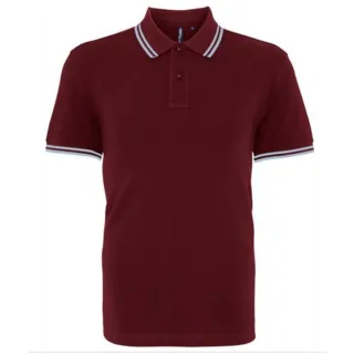 Asquith & Fox Herren Poloshirt mit klassischer Passform (Burgund/Himmel)