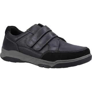 Hush Puppies Herren Fabian Leder Doppelriemen Schuhe (Schwarz)