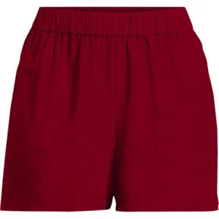 Dehnbund-Shorts, Damen,  Rot, Baumwolle/Viskose/Baumwoll-Mischung, by Lands' End
