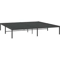 vidaXL Bett Bettgestell Metall Schwarz 180x200 cm