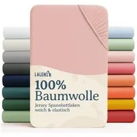 Laleni Spannbettlaken Atmungsaktives weiches und wärmendes Spannbettlaken, Baumwolle, Gummizug: rundum, (1 Stück), Kinderbett, Spielgitter, Wiege oder Stubenwagen mit Rundumgummizug