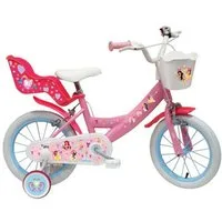 Disney Kinderfahrrad Princess, 1 Gang, Kinderfahrrad 14 Zoll Fahrrad für Körpergröße 100 - 115 cm Puppensitz
