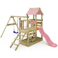 Wickey Spielturm TurboFlyer - Klettergerüst mit Rutsche & Schaukel für Kleinkinder, Garten-Spielhaus mit Integriertem Sandkasten & 10-Jahren Garantie*