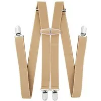 axy Hosenträger Herren Hosenträger 4 Stabile Clips H-Form 2,5cm Breit verstellbar und elastisch 120cm Lang