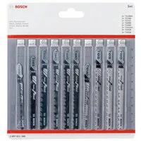 BOSCH Stichsägeblatt Stichsägeblatt-Set Wood, 10-teilig 2607011169