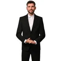 Hirschthal Anzugsakko Herren 2-Knopf Business Sakko Slim-Fit in eleganten Design, mit Kleidersack