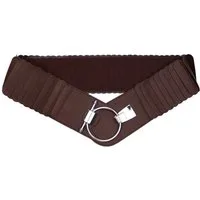 MIRROSI Taillengürtel Leo Unifarbe breit 8cm für Taillenumfang 85 bis 110cm, ONESIZE (Unifarben, Angenehmes Tragesgefühl, Leopard Muster) Breiter Stretch Gürtel