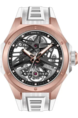 Invicta Celestial 69539 Herrenuhr - Mechanisches Werk - Edelstahl mit schwarzem Zifferblatt - 43 mm