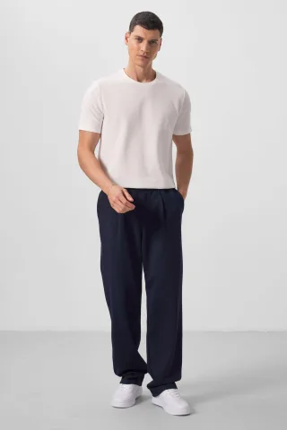 Herren Palazzo-Hosen mit weitem Bein