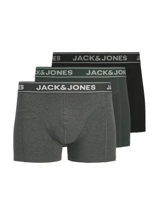JACK&JONES - JACBLACK FRIDAY TRUNKS 3 PACK Dark Grey Melange - Gr. - XXL