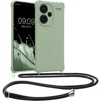kwmobile Handyhülle Hülle für Xiaomi Redmi Note 13 Pro+ 5G / Redmi Note 13 Pro Plus 5G, mit Metall Kette zum Umhängen - Silikon Handy Cover Case Schutzhülle