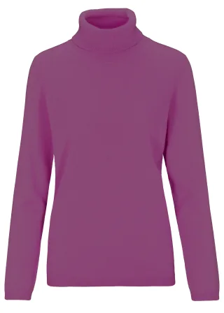CLARINA - NOS Pullover, Rollkragen 457 azalee - Gr. - 36