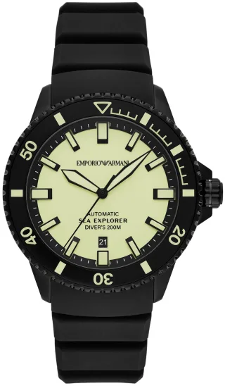 Emporio Armani Sea Explorer Herren Schwarz Uhr AR60085