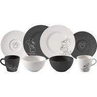 Villeroy & Boch Frühstücks-Set Manufacture Rock - Mickey Mouse Frühstücks-Set 8tlg