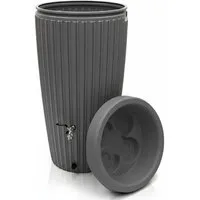 YourCasa Regentonne 240 Liter [RainCatcher] Messing Wasserhahn & Deckel Regenfass, BxTxH: 59,5x59,5x112cm