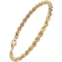 HOPLO Goldarmband Goldarmband Kordelkette hohl 4,5 mm Armkette 19 cm - 333-8 Karat Gold, Made in Germany