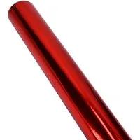 Star Geschenkpapier, Geschenkpapier einfarbig 70cm x 2m Rolle Rot metallic glänzend