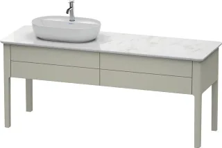 Duravit Luv Konsolenwaschtischunterbau bodenstehend Taupe Seidenmatt 1733x570x743 mm - LU9563L6060 LU9563L6060