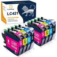 ColorKing 8er kompatible für Brother LC421 LC 421 Druckerpatronen Tintenpatrone (999-tlg., MFC-J1010DW DCP-J1050DW DCP-J1140DW DCP-J1800DW)