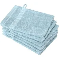Dyckhoff Waschhandschuh Planet, (Set, 6-St), 450 g/m², aus reiner Baumwolle, trocknergeeignet