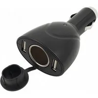 Bolwins B65C Auto Ladegerät 2x USB Verteiler Zigarettenanzünder Steckdose Navi KFZ-Netzteil (Mehrfach-Ladefunktion)