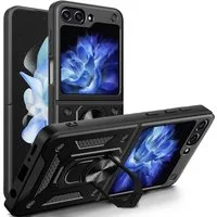 betterfon Handyhülle Panzer Hülle für Samsung Galaxy Z Flip 7 FE / Galaxy Z Flip 6, Outdoorhülle mit Ringhalter Smartstand Kameraschutz