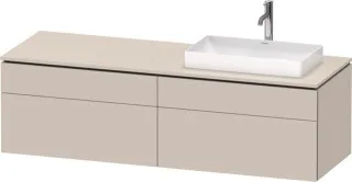 Duravit L-Cube Konsolenwaschtischunterbau wandhängend Taupe Supermatt 1620x550x482 mm - LC4871R83830 LC4871R83830000