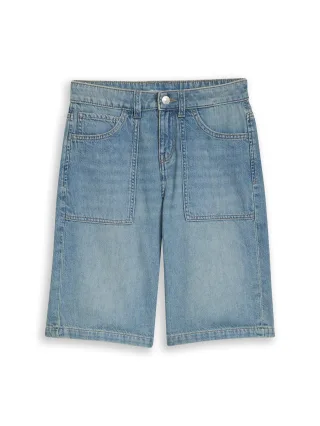 tom tailor kids - Baggy Jeans Shorts tinted blue denim - Gr. - 152