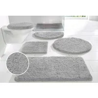 OTTO home Badematte Sanremo Standard, Badvorleger, Badezimmer Teppich, sehr weich, Höhe 30 mm, rutschhemmend beschichtet, schnell trocknend, fußbodenheizungsgeeignet, Polyester, rechteckig, 3-tlg. Stand-WC Set, Badteppich, unifarben, rechteckig, rund
