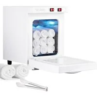 Rebonique Badheizkörper Handtuchwärmer mit UV Sterilisator Elektrisch 360° Heizung Handtücher, 8L UV-Handtuch Desinfektionschrank mit Handtuchclip