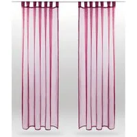 Bestlivings Vorhang (2 St), Schlaufen, transparent, Voile, Gardinenset "Transparent", 2 Schlaufenschals