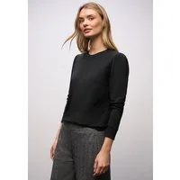 STREET ONE Langarmshirt mit Raffung an der Schulter