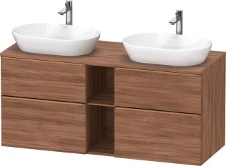 Duravit D-Neo Konsolenwaschtischunterbau wandhängend Nussbaum Matt 1400x550x664 mm - DE4970B04790000 DE4970B04790000