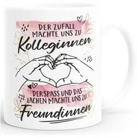 SpecialMe Tasse Kaffee-Tasse Der Zufall machte uns zu Kolleginnen Freundinnen Tasse, Keramik
