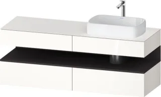 Duravit Qatego Konsolenwaschtischunterbau wandhängend Weiß Hochglanz 1600x550x600 mm - QA47780802200 QA4778080220010