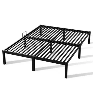 Homavo Metallbett, Schwarz, Metall, 180x200 cm, Schlafzimmer, Betten