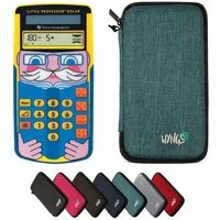 Texas Instruments Taschenrechner TI-Little Professor inkl. WYNGS Schutztasche Türkis