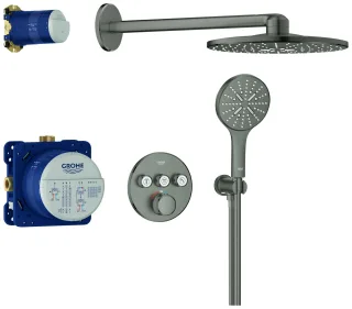 GROHE Unterputz-Duschsystem Grohtherm SmartControl 34863 THM r. Form 3 ASV hard graph. geb., 34863AL 34863AL0