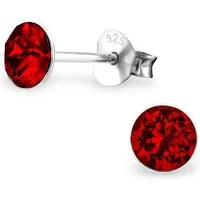 ALEXANDER YORK Paar Ohrstecker KRISTALL 5 mm rot, 2-tlg. (Ohrstecker)