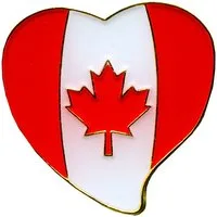 hegibaer Pins Kanada Herz Montreal Ottawa Symbol Metall Button Pin Anstecker 0706 (1-tlg), Edel und Exklusiv