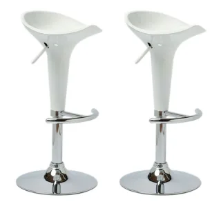 Barhocker 2er Set Hocker SYLVIO Farbe- Weiss