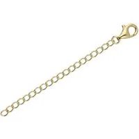 Smart Jewel Silberkette Verlängerungskette, gelb vergoldet, Silber 925