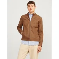 Jack & Jones Lederimitatjacke JJEDYLAN CLEAN JACKET NOOS mit Bandkargen