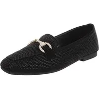Ital-Design Loafers mit Glitzerdetails für Damen – Eleganter Komfort Slipper (91261579) Blockabsatz Mokassins in Schwarz
