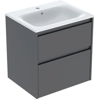 Geberit Renova Plan Set Möbelwaschtisch schmaler Rand, mit Unterschrank, zwei, 504039JK8 504039JK8