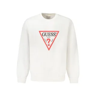 Guess Jeans weißer Baumwollpullover für Herren