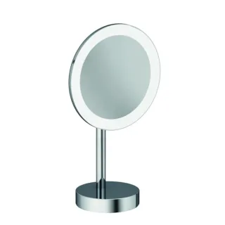 Kludi VELA R LED-Kosmetikspiegel 5899505F Vergrößerung 3-fach, freistehend, chrom